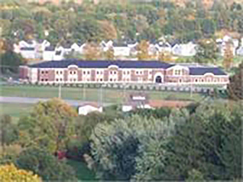 Aerial view of Brimfield Elementary School building